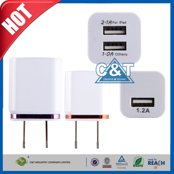 Dual Port 3.1a Usb Ac Power Adapter 2-Tone Home Iphone 6 Tường Charger