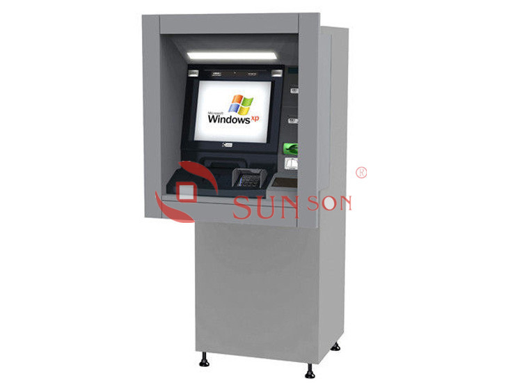 Máy Financial Treo Tường tự dịch vụ Ngân hàng Kiosk ATM qua tường