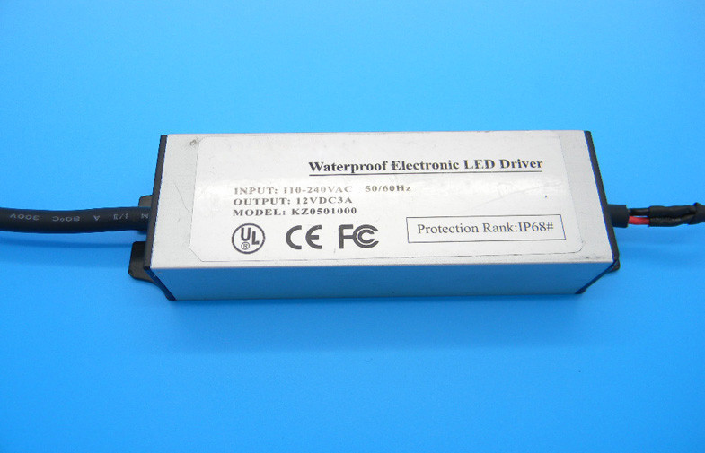 IP68 LED Waterproof điều khiển 12V 3A 36W AC100-240V Đối với LED Tube, ngắn mạch