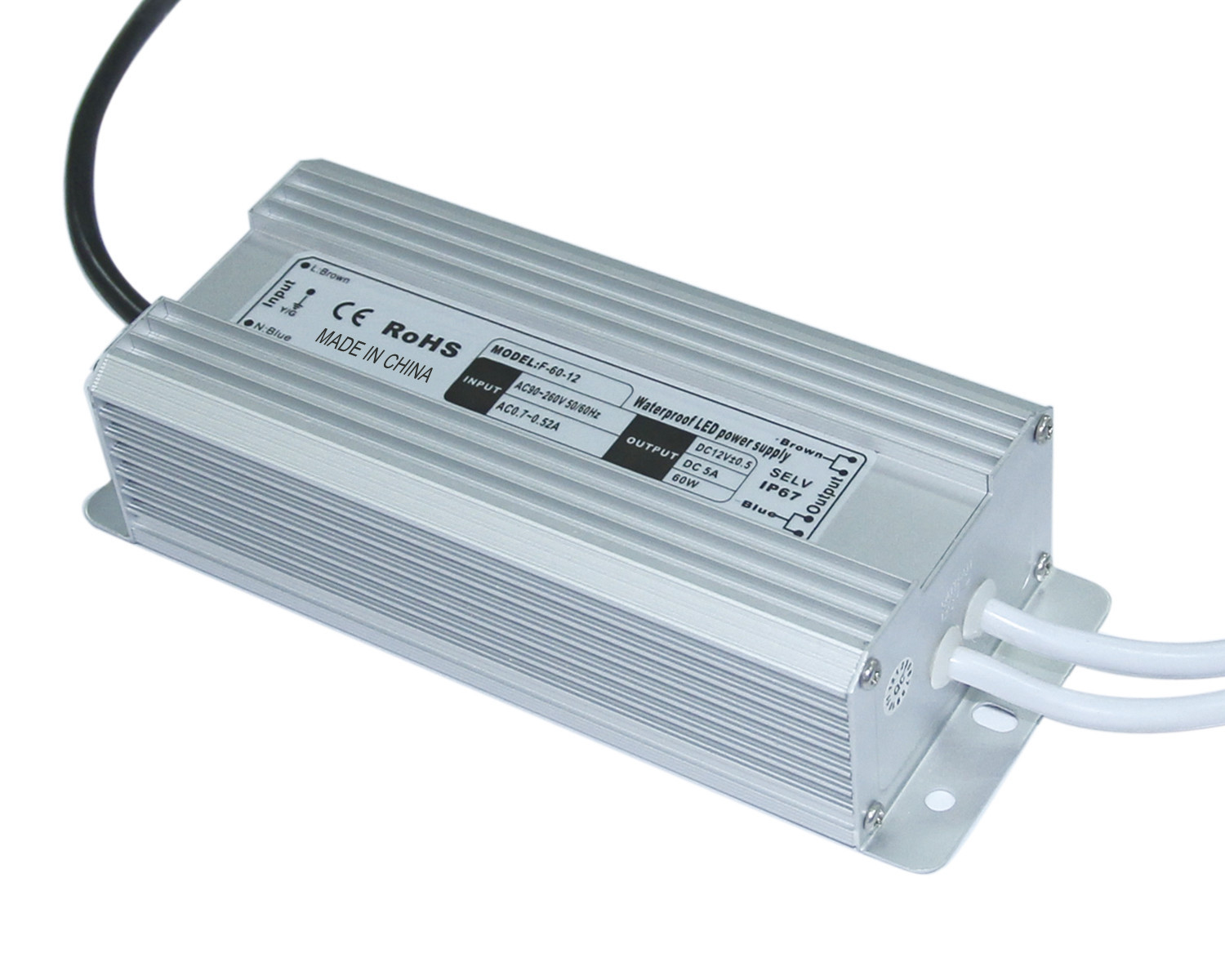 CE &amp;amp; RoHS Waterproof Led điều khiển 60W 6.7A Đối Led Strip chiếu sáng
