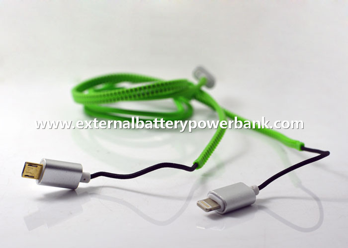 1M Zipper Lightening / Micro Chuyển USB Cáp dữ liệu cho Apple và điện thoại
