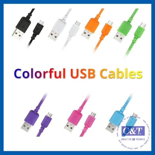 Màu Micro Smartphone USB Data Transfer Cable Hi-Speed ​​2-trong-1