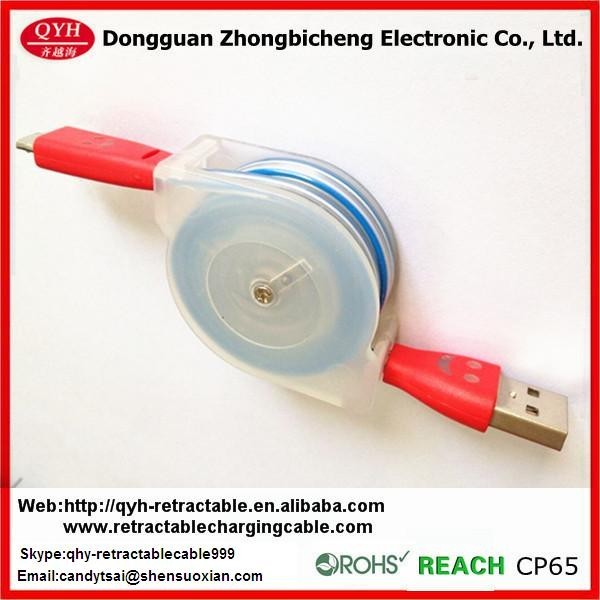 2014 New Arrival Chuyển màu Led Micro USB Data Cable 100cm