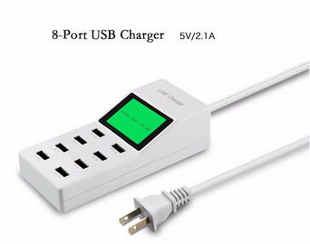 Phổ 8 cổng USB Màn hình hiển thị Mỹ EU Anh cắm Travel AC Power Adapter Ổ cắm thông minh tường Charger