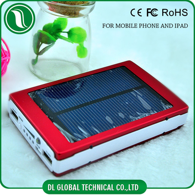 Solar Panel Ngân hàng điện màu xanh trắng đỏ High Power Bank Pin Điện thoại di động