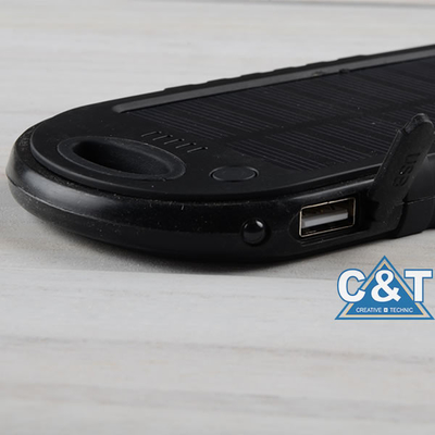 Ngân hàng kép USB Port Sao lưu điện, 5000mAh pin mặt trời sao lưu bên ngoài pin