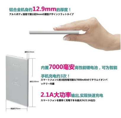 Đen trắng 5V Mobile Power Supply / 7000MAH di động Ngân hàng điện