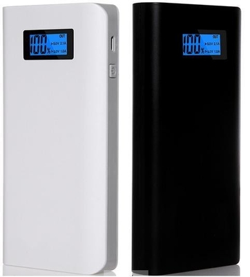 10000MAH 5V Mobile Power Supply, 2.1A Đen trắng OEM Ngân hàng điện