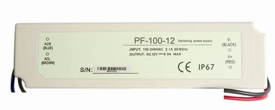 100W 50Hz Điện áp liên tục 12 Volt LED Driver hiệu quả Với Bảo vệ quá tải