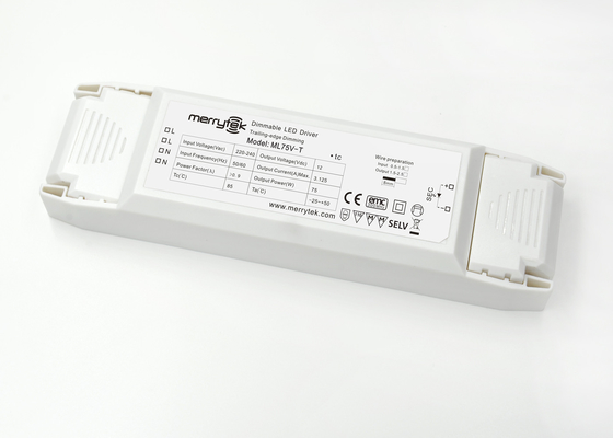 High Power 12V liên tục áp Dimmable driver 75W LED Nếu không có rung hình