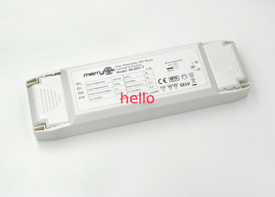 Trắng nhựa Enclosure liên tục áp Dimmable LED driver 12Vdc 50 / 60Hz