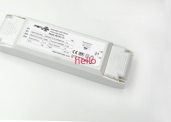 75 Watt liên tục áp Dimmable LED điều khiển 24V IP20 CE 30000h Thời gian Life