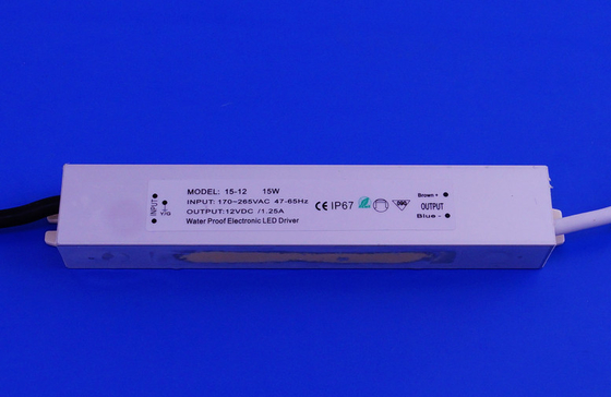 15W 12vdc Trình điều khiển điện áp không đổi Led ngoài trời cho dải Led, chiếu sáng trang trí