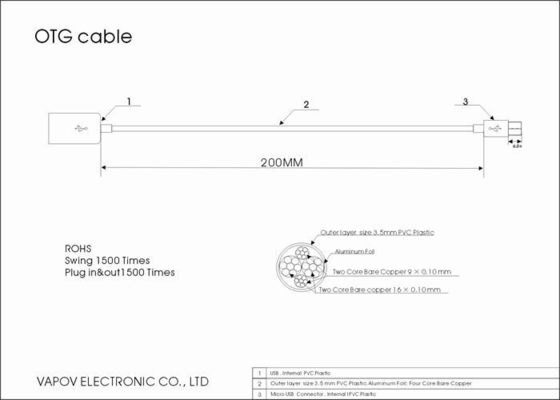 Micro điện thoại di động và máy tính bảng usb Creative Cáp USB, OTG USB với USB Data Transfer Cable