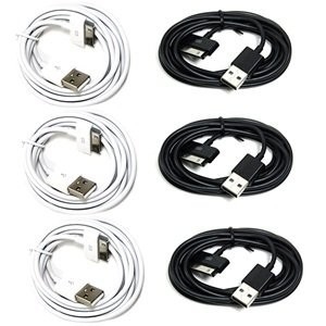 Thêm dài đen 6ft USB Data Sync Cable cho Apple iPhone 4 4S 3GS iPod iPad