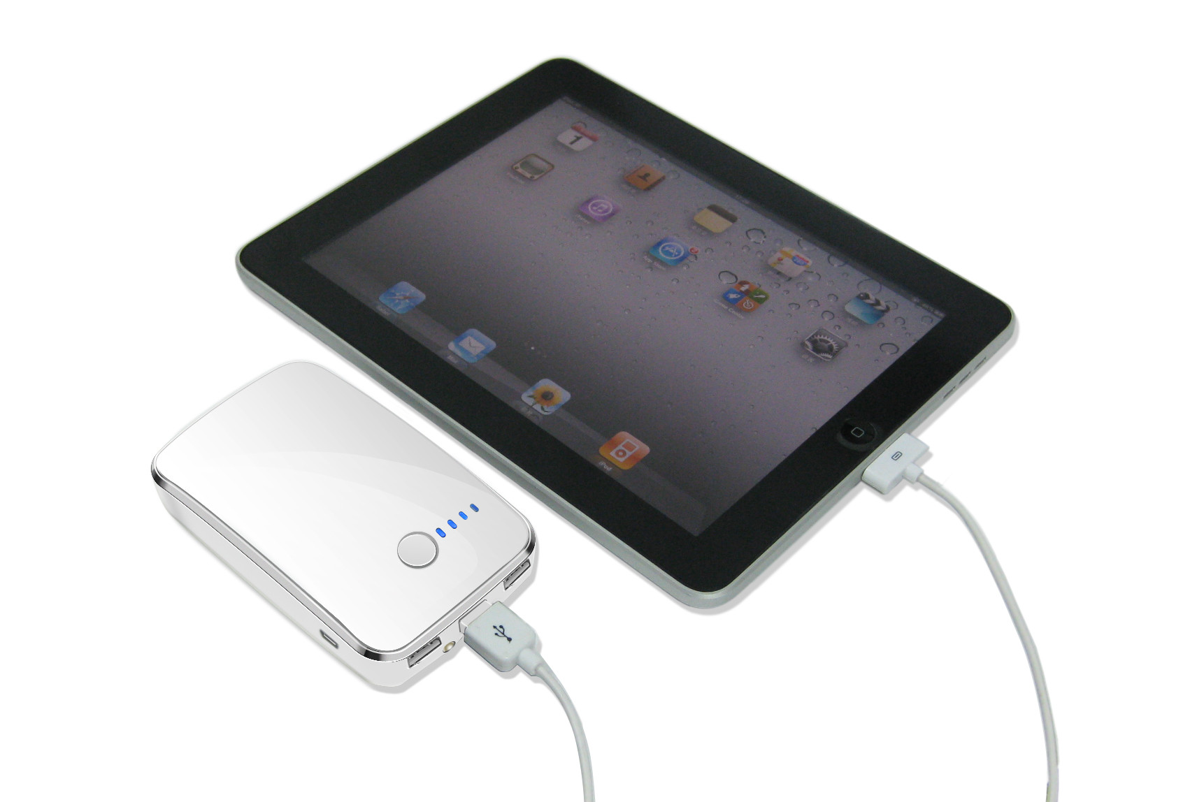 Trắng xách tay Pin Packs với kết nối USB cho Ipod, Ipad, điện thoại di động