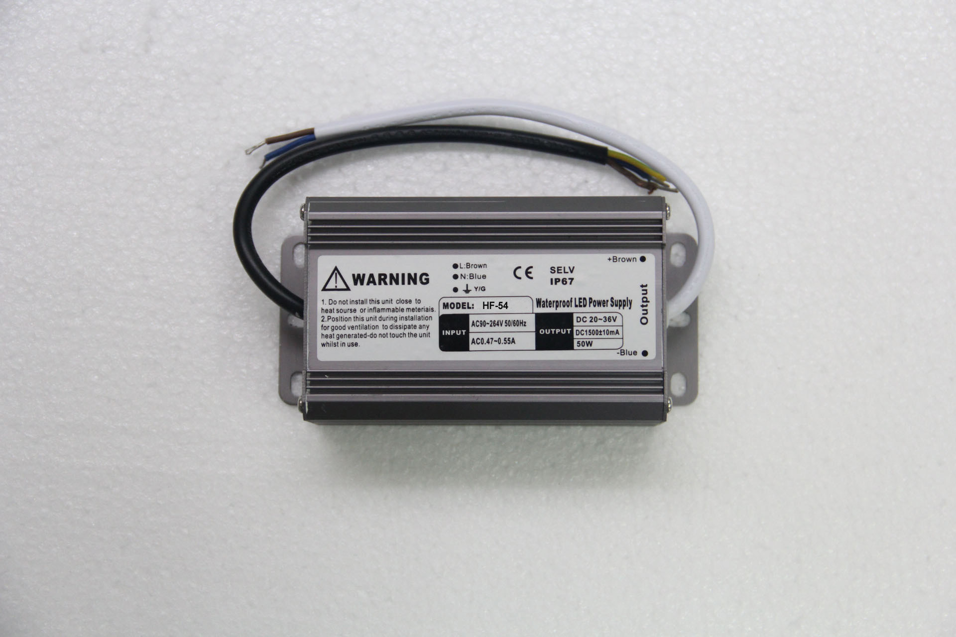 EMC 250V AC 54 Watt liên tục hiện tại LED Nguồn cung cấp 1500mA cho đèn LED trong nhà