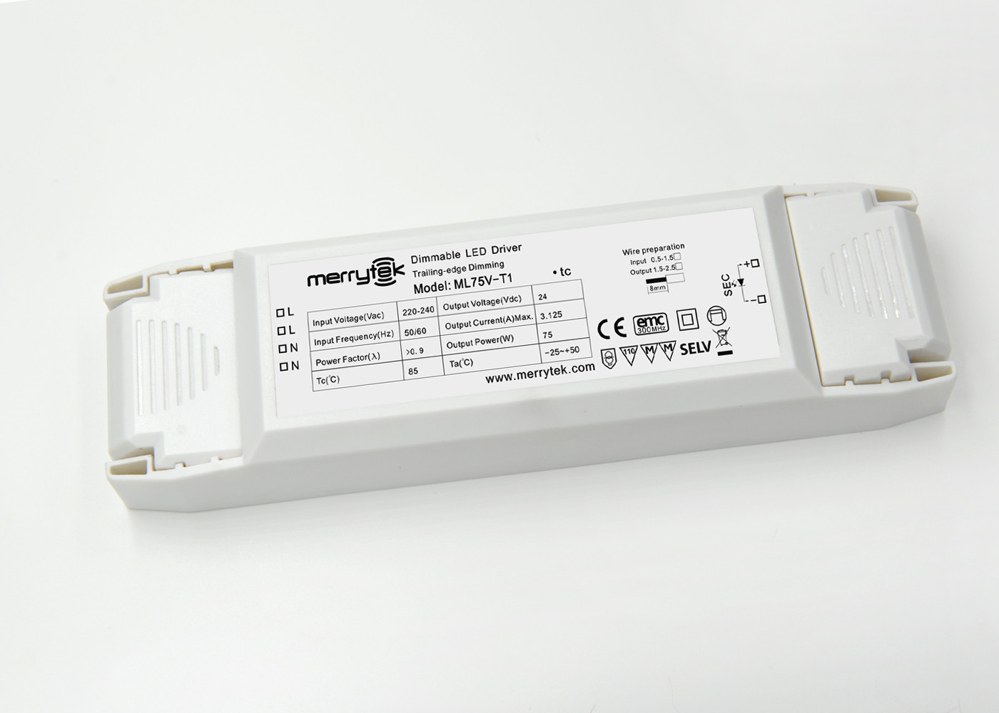 Non - nhấp nháy Dimmable 24V không đổi điện áp LED driver 75W LED Strip ánh sáng điều khiển