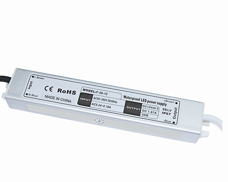 LED điều khiển DC 12 / 24V AC 110-264V 20W Waterproof Đối với màn hình LCD hiển thị